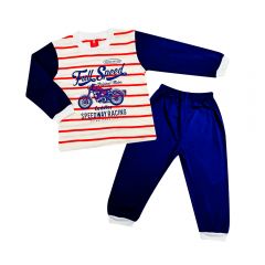 Cuddles Toddler Boy Fashion Pyjamas Suit Set (BSW1007) - Navy Blue