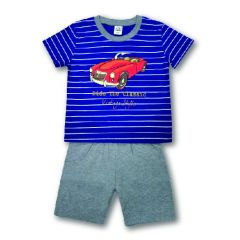 Cuddles Toddler Classic Car Print Fashion Suit (BSW944) - Blue