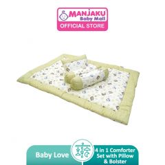 Baby Love Premium 4 in 1 Comforter Set with Pillow & Bolster - Good Night Owl (Model: 4910)