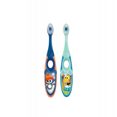 Jordan Kids Step 2 Soft Toothbrush (Age 3-5) [Twin Pack] - Assorted Colour