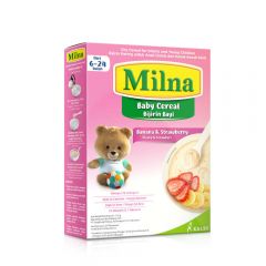 Milna Dry Cereal for Infants (6+) & Young Children (120g) - Banana & Strawberry