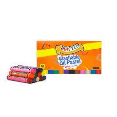 KRAFTEE 12CT WASHABLE OIL PASTEL