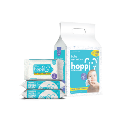 Hoppi 3-In-1 Bundle Pack Baby Wet Wipes (80 sheet x 3)